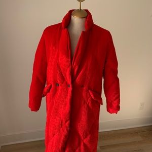 Red Winter parka coat